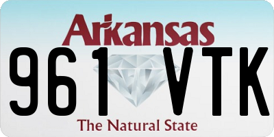 AR license plate 961VTK