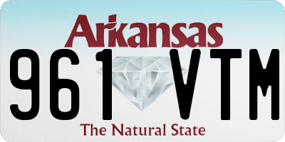AR license plate 961VTM