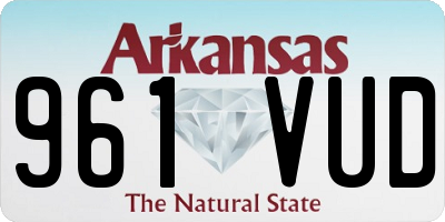 AR license plate 961VUD
