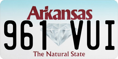 AR license plate 961VUI