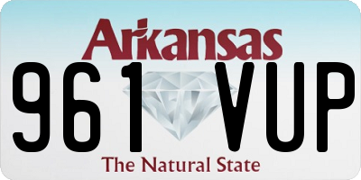 AR license plate 961VUP