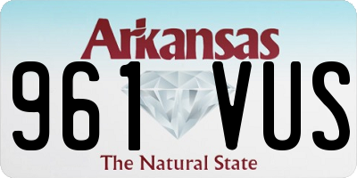 AR license plate 961VUS