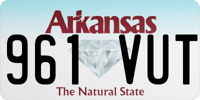 AR license plate 961VUT