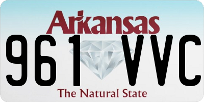 AR license plate 961VVC