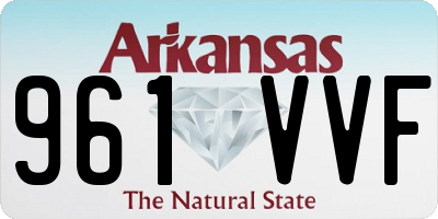 AR license plate 961VVF