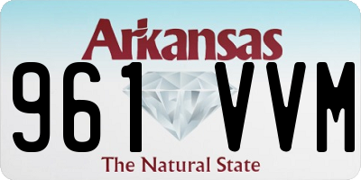 AR license plate 961VVM