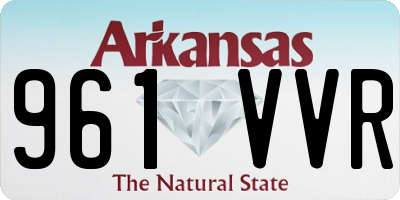 AR license plate 961VVR