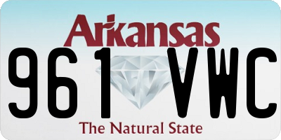 AR license plate 961VWC