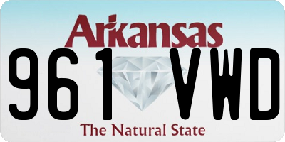 AR license plate 961VWD