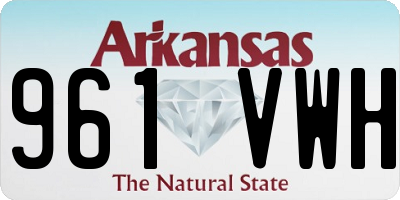 AR license plate 961VWH