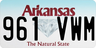 AR license plate 961VWM