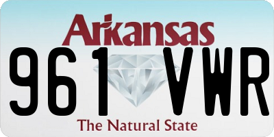 AR license plate 961VWR