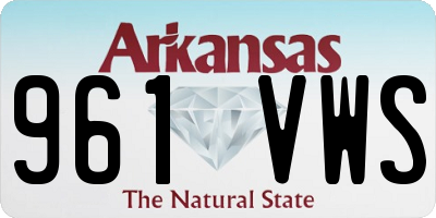 AR license plate 961VWS