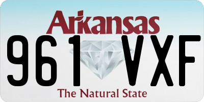 AR license plate 961VXF
