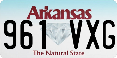 AR license plate 961VXG