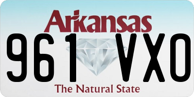 AR license plate 961VXO