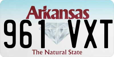 AR license plate 961VXT