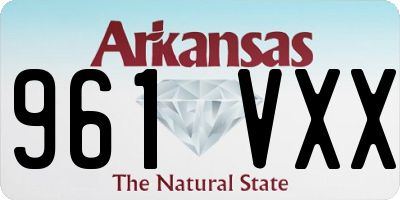 AR license plate 961VXX