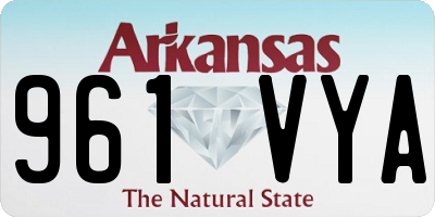 AR license plate 961VYA