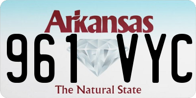 AR license plate 961VYC