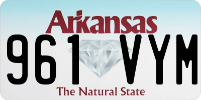 AR license plate 961VYM