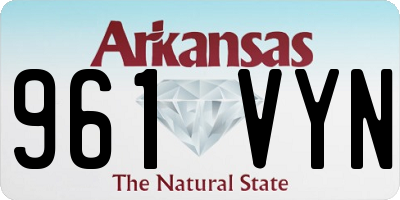 AR license plate 961VYN