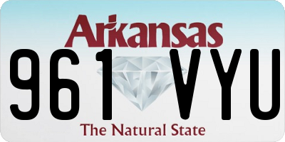AR license plate 961VYU