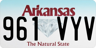 AR license plate 961VYV