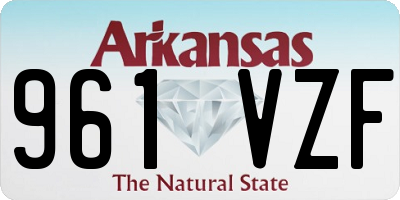 AR license plate 961VZF