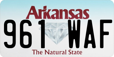 AR license plate 961WAF