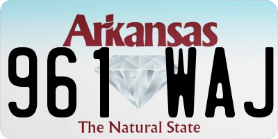AR license plate 961WAJ