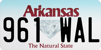AR license plate 961WAL