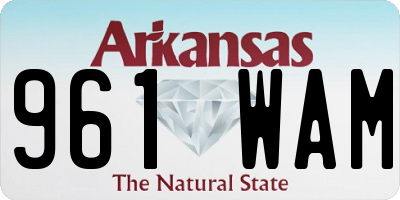 AR license plate 961WAM