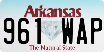 AR license plate 961WAP