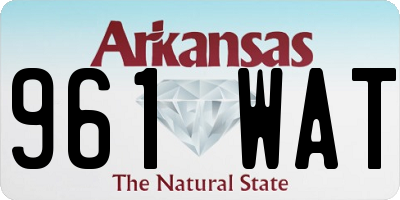 AR license plate 961WAT