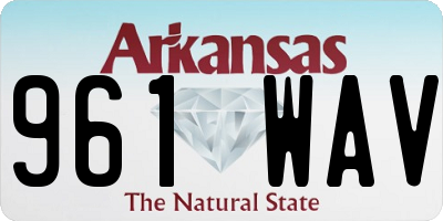 AR license plate 961WAV
