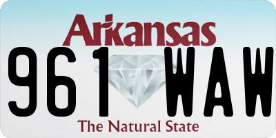 AR license plate 961WAW