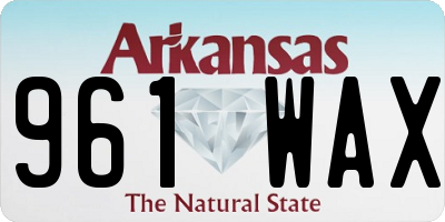 AR license plate 961WAX