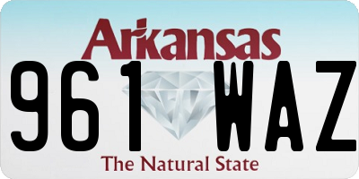 AR license plate 961WAZ