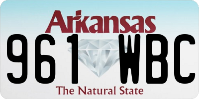 AR license plate 961WBC