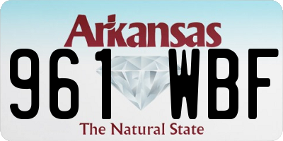 AR license plate 961WBF