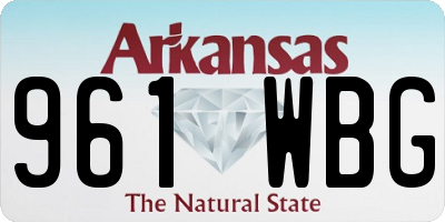 AR license plate 961WBG