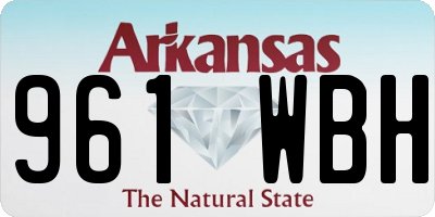 AR license plate 961WBH