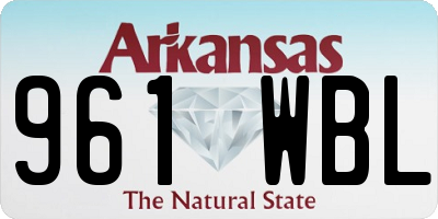 AR license plate 961WBL