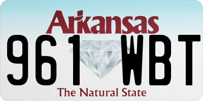 AR license plate 961WBT
