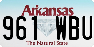 AR license plate 961WBU
