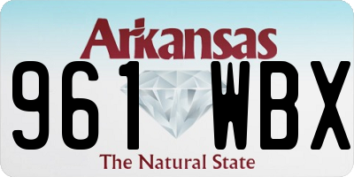 AR license plate 961WBX