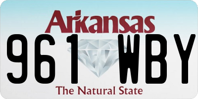AR license plate 961WBY