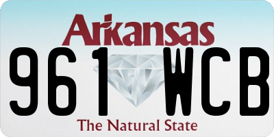 AR license plate 961WCB