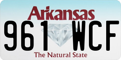 AR license plate 961WCF